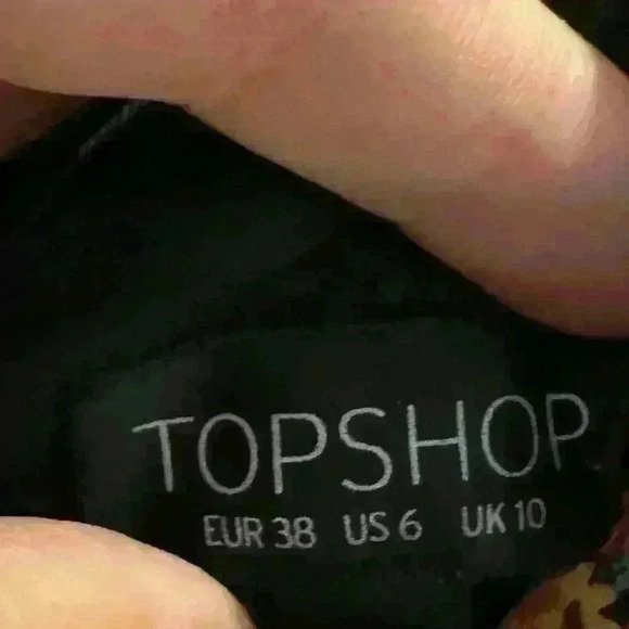 TOPSHOP Floral Long Sleeve Mini Dress size 6 - Picture 4 of 8